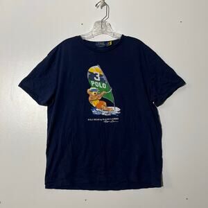 Polo Ralph Lauren Polo Bear Wind Surfing Classic Fit Blue T-Shirt Shirt Men’s L